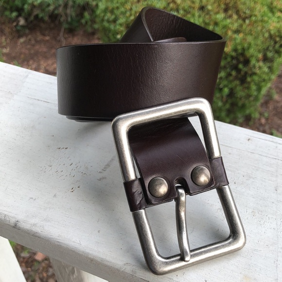 Boutique Size L (35-40) Smooth Leather Classic Black Brushed Silver HW $79 NEW - Picture 4 of 16